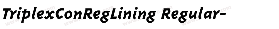 TriplexConRegLining Regular字体转换
